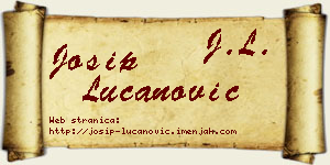 Josip Lučanović vizit kartica